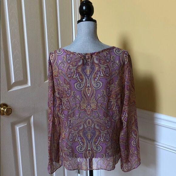 Emme 100% Silk Psychedelic Print Top - Picture 5 of 5